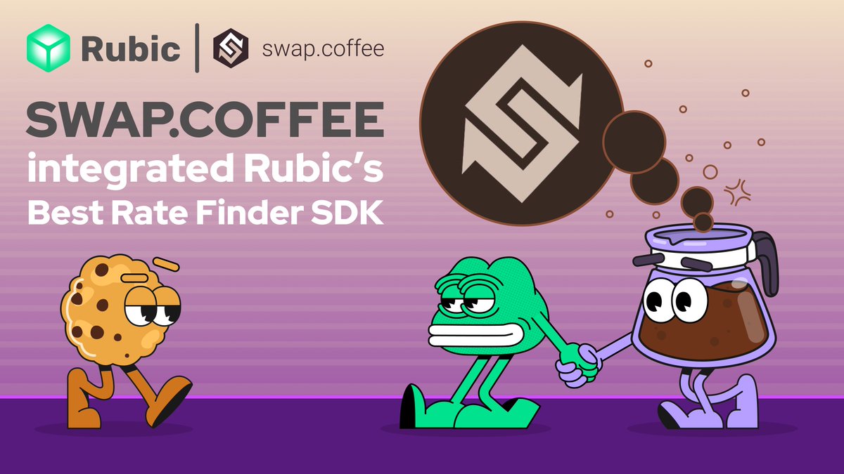 Rubic boosts <a href="/swap_coffee_ton/">swap.coffee</a> - the leading DEX aggregator on <a href="/ton_blockchain/">TON 💎</a> - with cross-chain swaps.

Powered by Rubic’s Best Rate Finder SDK, swap.coffee now supports swaps between TON &amp; 25+ EVM chains - all through a single integration, with more chains to come.