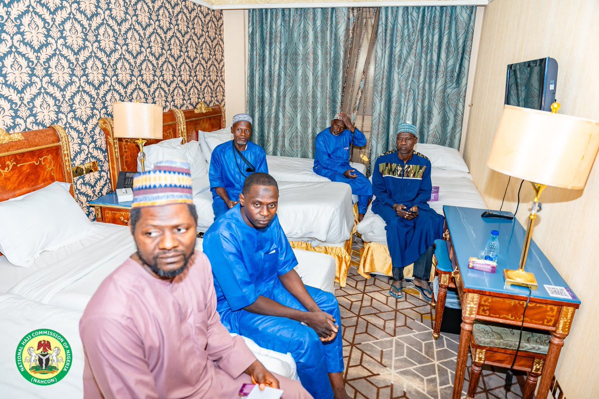 voiceofnigeria's tweet photo. Nigerian pilgrims have begun arriving in Madinah for the 2025 Hajj, with the National Hajj Commission of Nigeria @nigeriahajjcom fully prepared to receive and accommodate them. #Pilgrimage #IslamicRites #HajjUpdates https://t.co/80Gh3XqsWx