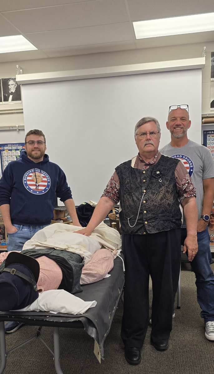 Yesterday, our crew was honored to welcome Trevor Steinbach from the Society of Civil War Surgeons into our history classrooms to teach our students about army recruitment, diseases soldiers faced, &amp; battlefield surgery during the Civil War!
#EducationMatter #MakeHistoryFun