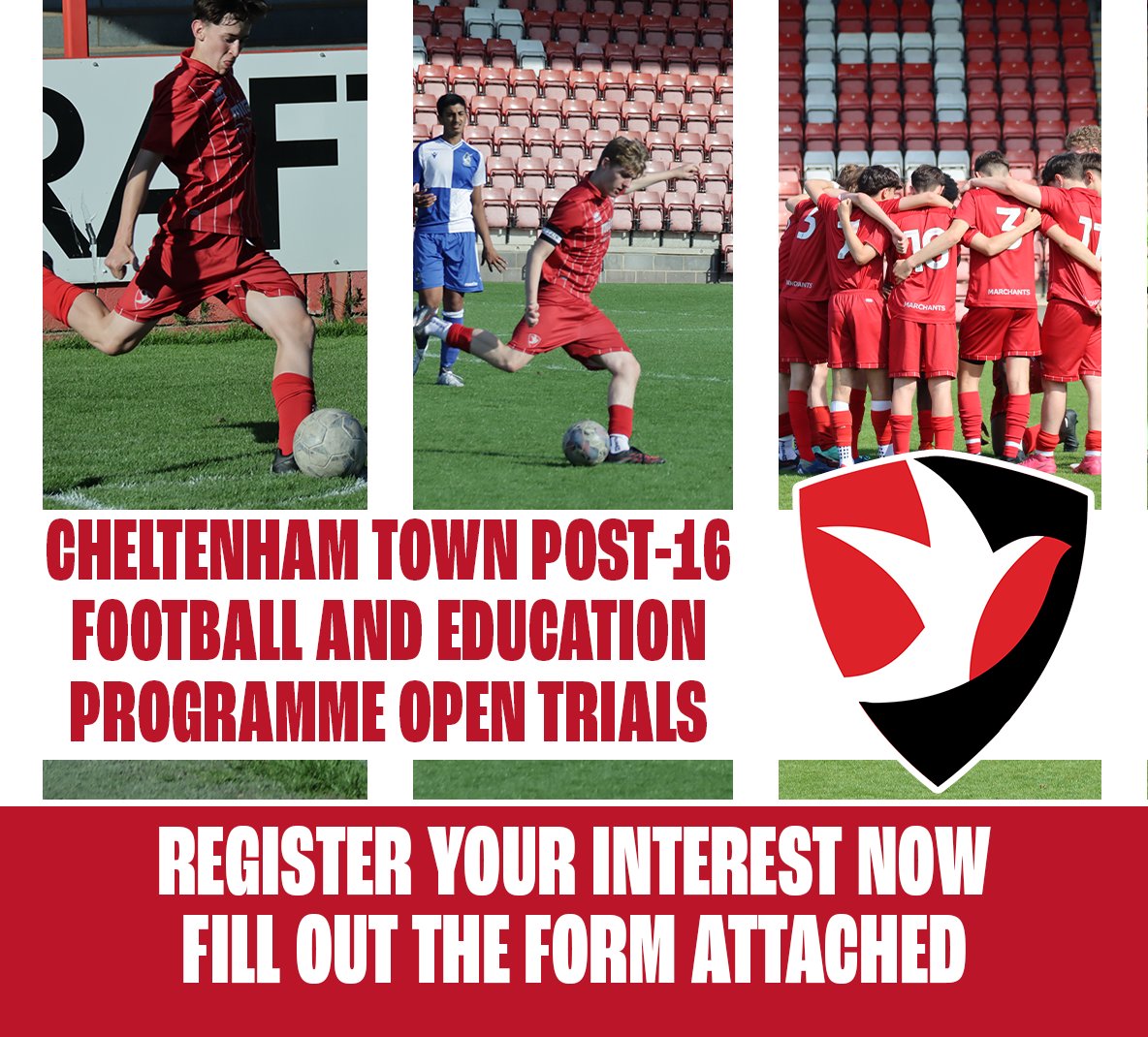 CTFC Academy (@ctfcyofficial) on Twitter photo π¨ π’π£ππ‘ π§π₯ππππ¦ π¨
We are hosting open trials for our Cheltenham Town Post-16 Football & Education Programme β½
It's open to all Year 11 school leavers and you can register your interest with the link below β¬οΈ
forms.gle/UYN3Nptxhn5v4hβ¦
If you've got any questions π¨ π’π£ππ‘ π§π₯ππππ¦ π¨
We are hosting open trials for our Cheltenham Town Post-16 Football & Education Programme β½
It's open to all Year 11 school leavers and you can register your interest with the link below β¬οΈ
forms.gle/UYN3Nptxhn5v4hβ¦
If you've got any questions
