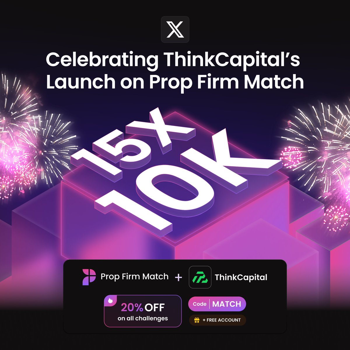 Prop Firm Match (@propfirmmatch) on Twitter photo 15x10k giveaway to celebrate the listing of <a href="/thinkcapitalcom/">ThinkCapital</a> ๐ฅ
To participate:
๐คFollow @propfirmmatch, <a href="/PropFirmOne/">Prop Firm One</a> and <a href="/thinkcapitalcom/">ThinkCapital</a>
โค๏ธLike this post
๐ฅTag 2 friends in the comments
๐ Repost
Winners will be announced in 4 days 15x10k giveaway to celebrate the listing of <a href="/thinkcapitalcom/">ThinkCapital</a> ๐ฅ
To participate:
๐คFollow @propfirmmatch, <a href="/PropFirmOne/">Prop Firm One</a> and <a href="/thinkcapitalcom/">ThinkCapital</a>
โค๏ธLike this post
๐ฅTag 2 friends in the comments
๐ Repost
Winners will be announced in 4 days