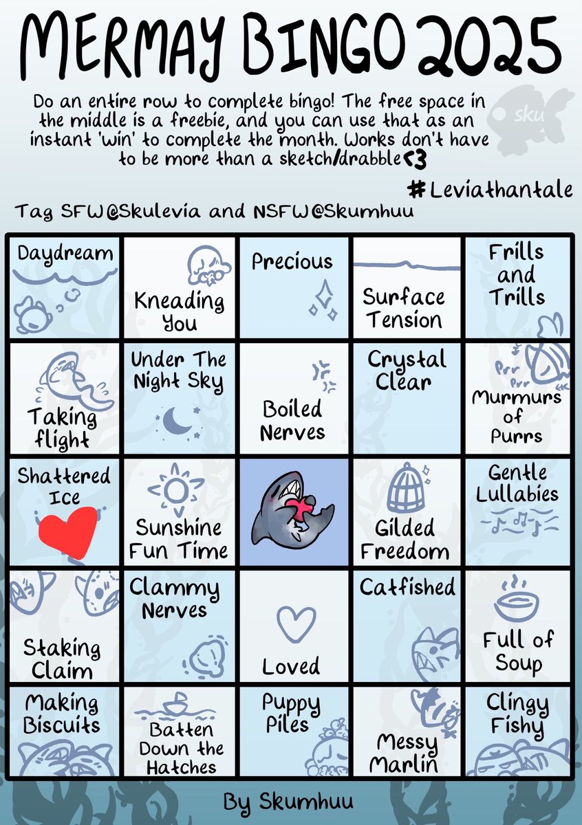 MERMAY BINGO 2025
Day 1 - Shattered Ice

#leviathantale #mermay2025 #mermay