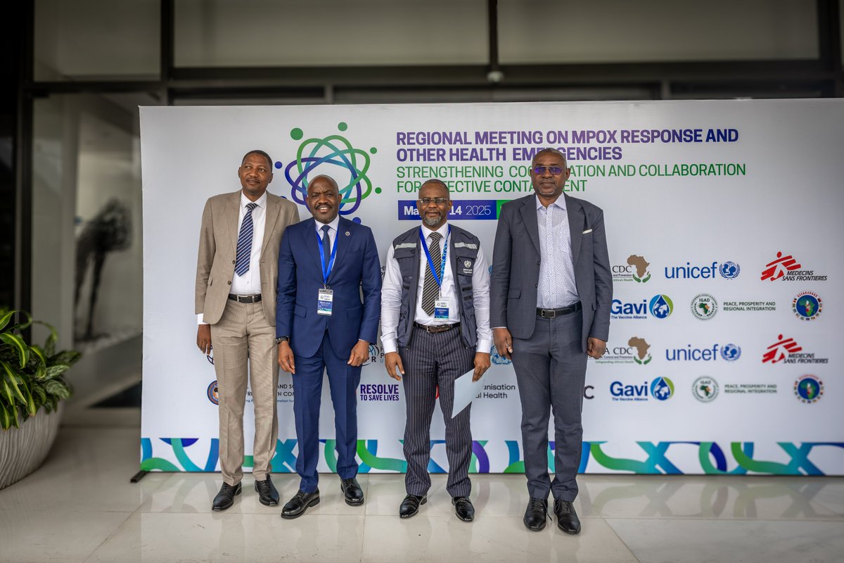 WHOKenya's tweet image. This week, @WHO joins the @WorldBank and partners at a regional meeting on mpox response and other health emergencies.

The meeting aims to strengthen cross-border coordination and share lessons for effective mpox control.

👥:🇰🇪🇦🇴🇨🇩🇨🇬🇨🇫🇧🇮🇷🇼🇸🇸🇺🇬🇿🇲🇹🇿
📍Nairobi, Kenya
📅13-14 May