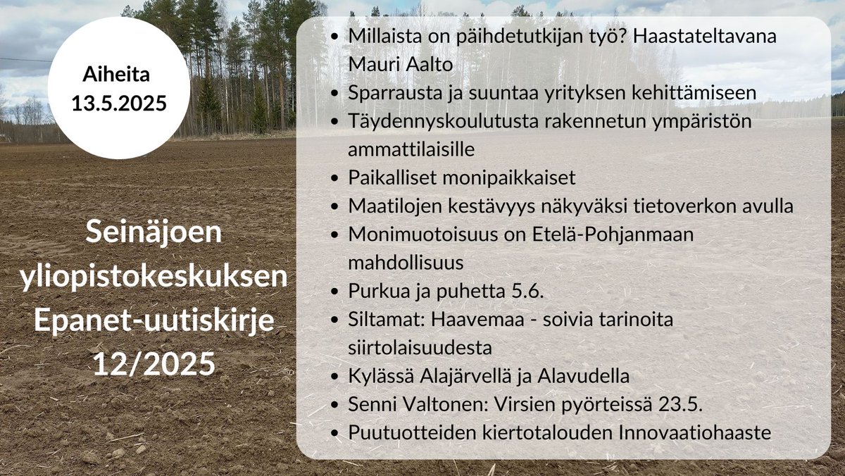 Kirjeellinen uutisia, ole hyvä. Asiaa tieteestä, tutkimuksesta ja koulutuksesta. 
us14.campaign-archive.com/?u=ac5f632837c…