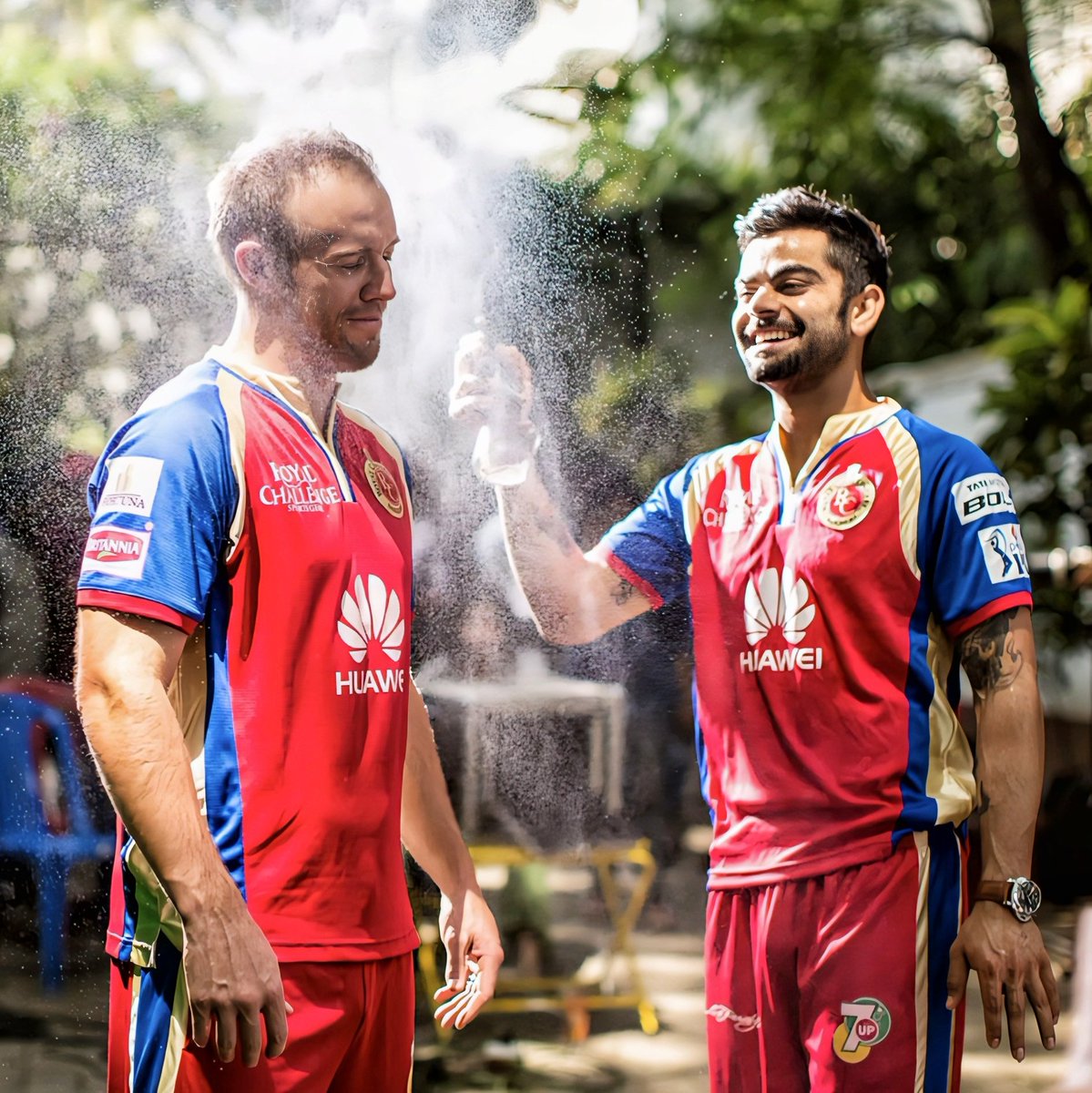 Thank you for the memories <a href="/imVkohli/">Virat Kohli</a> . 
An image I made of him and <a href="/ABdeVilliers17/">AB de Villiers</a> having some fun back in 2014.
