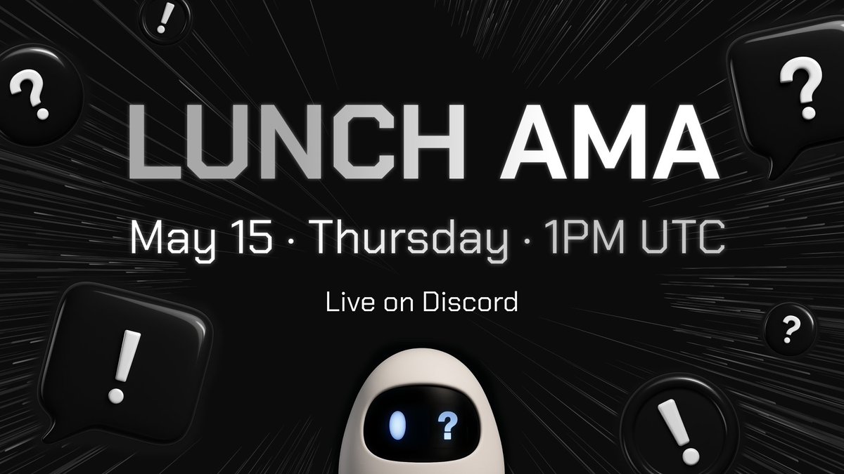To better connect with our community, we're hosting an AMA session!

🗓️ When: May 15th at 1:00 PM UTC
📍 Where: Official Lunch Protocol Discord
❓ Why: To share some updates and context 

So, submit your questions here 👇 
docs.google.com/forms/d/1ZV8C-…