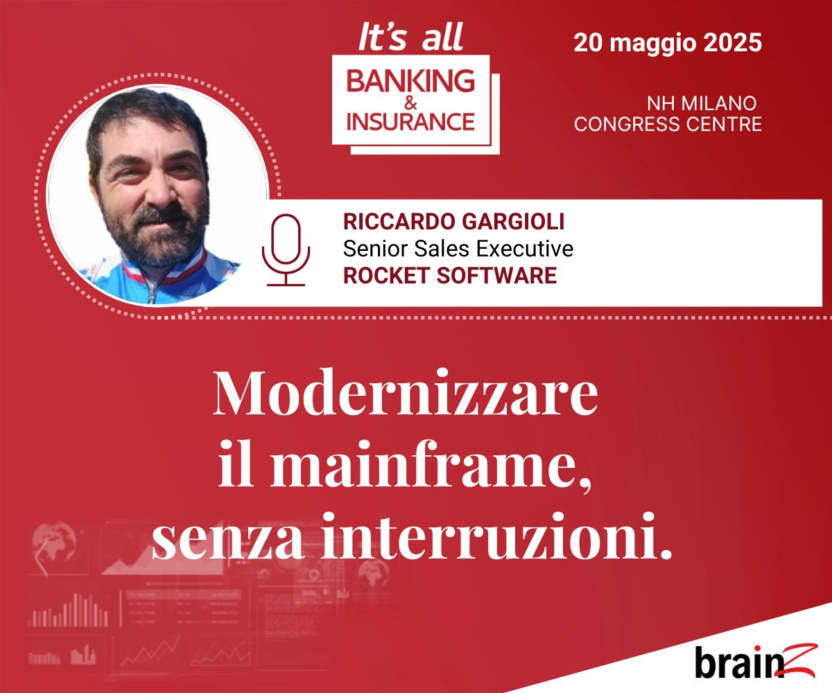 #ITSALLBANKINGINSURANCE 20 MAGGIO
Nel banking e insurance, modernizzare il mainframe senza interruzioni è possibile.
 ✅Approccio graduale
 ✅Roadmap su misura
 ✅Focus su business continuity
Tecnologia che si adatta al cliente, non il contrario.
 🔗 itsall-banking-insurance.com/index.php/inte…