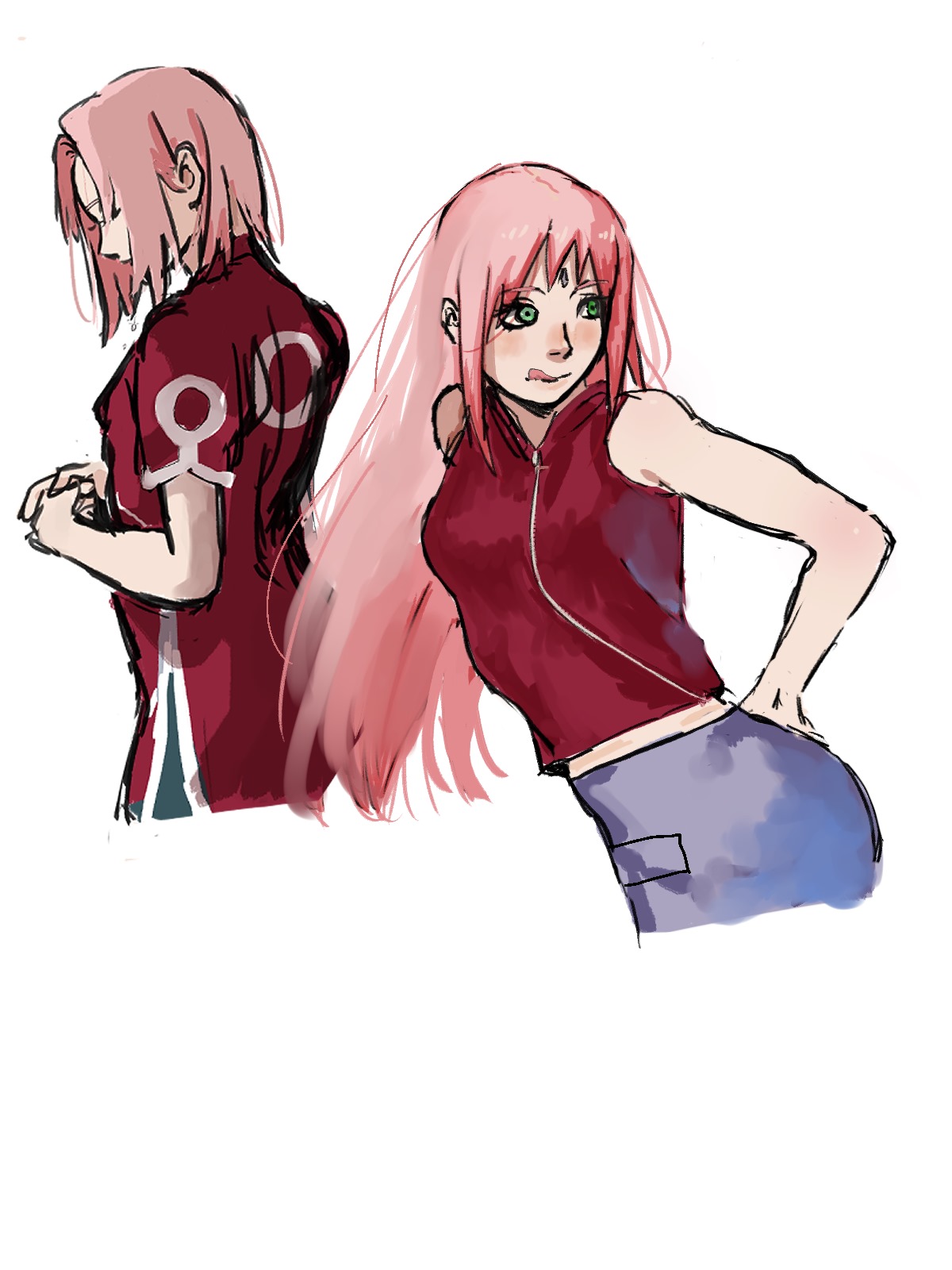 ♥chiroru♥ little sketch with goddess roxy migurdia>< 。 #illustration