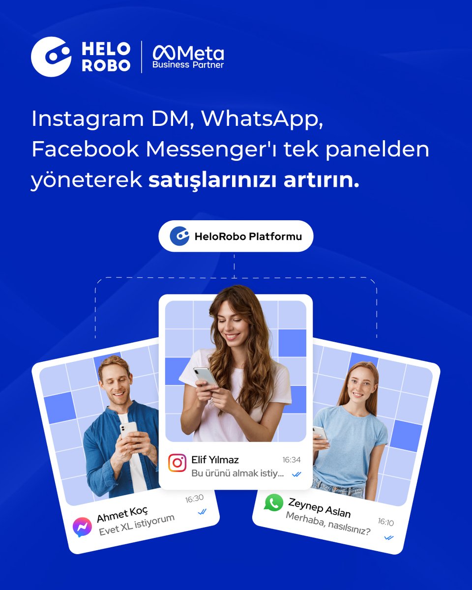 🚀HeloRobo'nun Tümleşik İletişim Stratejisiyle Her Mesajı Satış Fırsatına Dönüştürün! 

HeloRobo ile satışlarınızı nasıl artıracağınızı öğrenmek için bizimle iletişime geçin, yapay zeka destekli en teknolojik çözümlerimizi paylaşalım.
👉helorobo.com/tr/
☎️ 0850 241 88 88