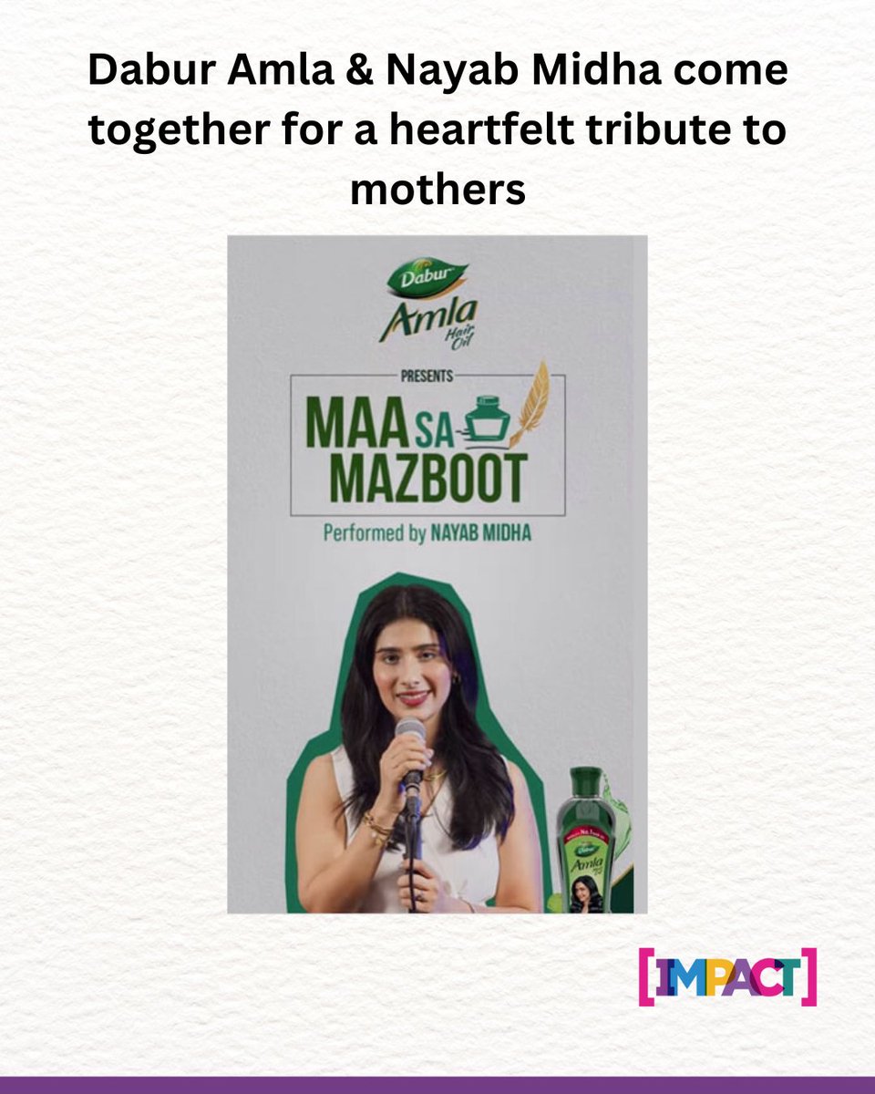 IMPACT_onnet's tweet image. The campaign is centered around a beautiful and emotional letter written from a daughter to her mother

Read more here: impactonnet.com/more-from-impa…

@DaburIndia

#IMPACT #IMPACTMagazine #DaburAmla #NayabMidha