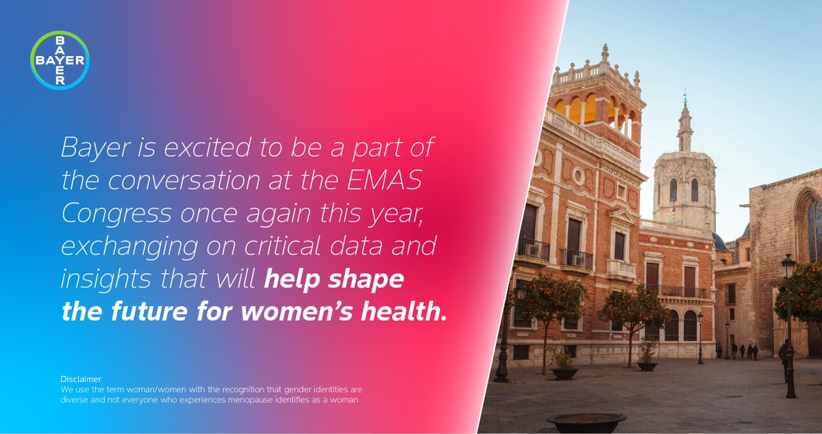 Bayer | Pharmaceuticals (@bayerpharma) on Twitter photo For Investors & Medical Media.
Bayer is proud to be at the 15th European Congress on Menopause and Andropause (<a href="/emas_online/">European Menopause and Andropause Society (EMAS)</a>) this week. The congress will shine a spotlight on cutting-edge research on health in mid- and later life.
#HealthForAll #HungerForNone For Investors & Medical Media.
Bayer is proud to be at the 15th European Congress on Menopause and Andropause (<a href="/emas_online/">European Menopause and Andropause Society (EMAS)</a>) this week. The congress will shine a spotlight on cutting-edge research on health in mid- and later life.
#HealthForAll #HungerForNone