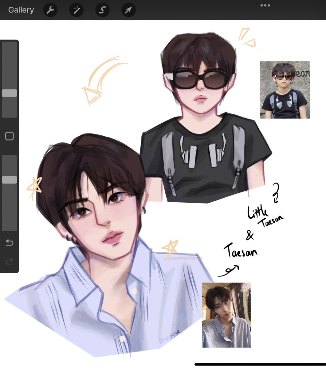 Rockstar &amp; little rockstar ✨️

Doodle requests 2/3 
#TAESAN #태산