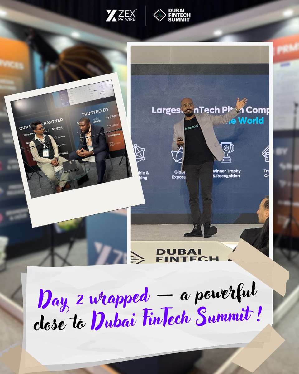 zexprwire's tweet image. DAY 2 = WRAPPED 🔥

ZEX PR WIRE just closed out an epic run at @DubaiFinTechSum.

Real convos. Real people. Real value.
See you at the next one 💼🌍

#ZEXPRWIRE #BoothM5 #Web3PR #FintechFestival #CryptoMarketing