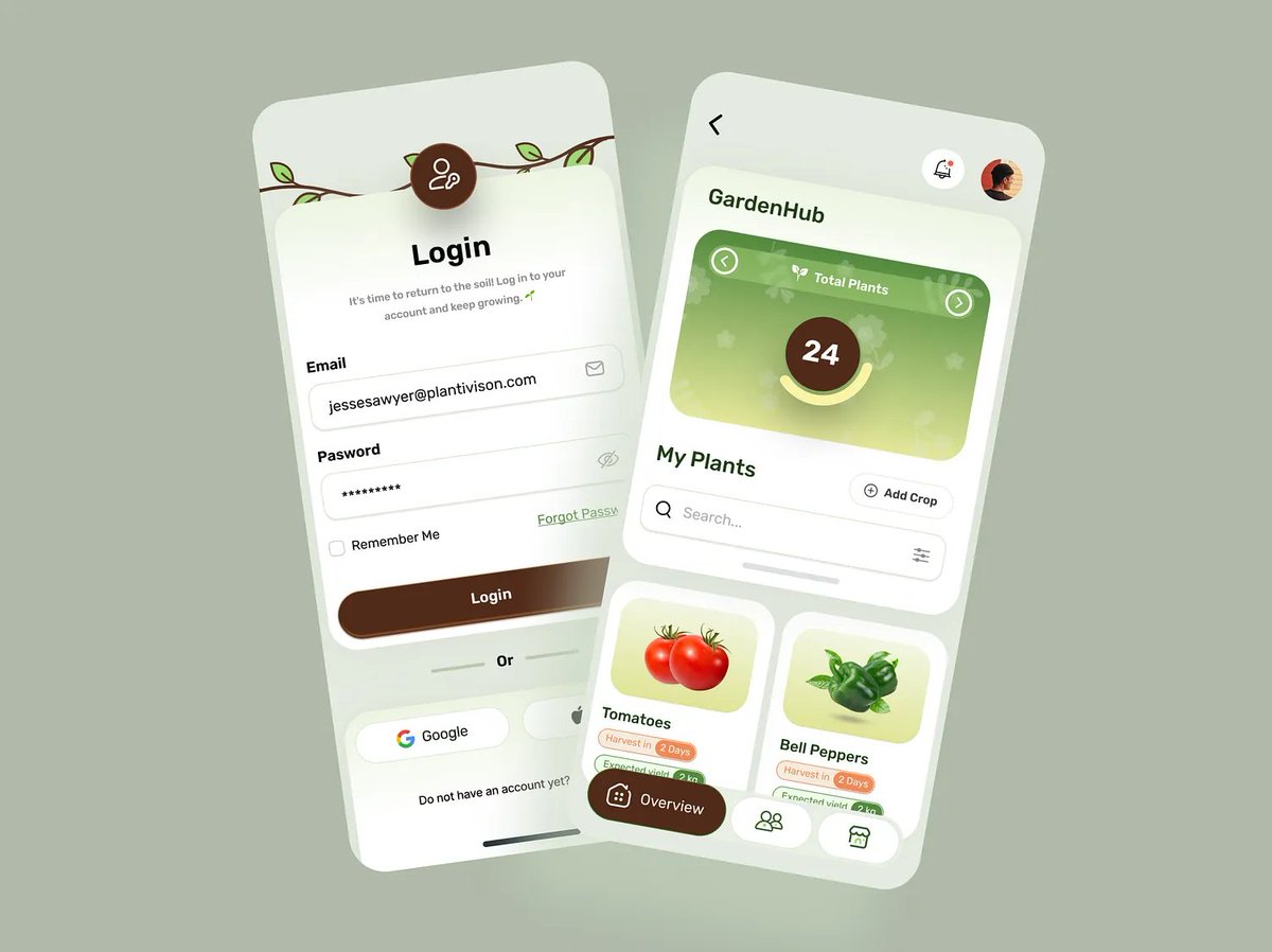 orizondesign's tweet image. 🪴Here’s a take on a simple, soothing plant care app. 🌿
Clean UI, smart tips, and a layout that makes growing green easy.

Design by Mehmet Özsoy for Orizon🤩
#PlantApp #UIUX #MobileDesign #CleanUI #PlantCare #GreenDesign #AppInspiration #Minimal #OrizonDesign