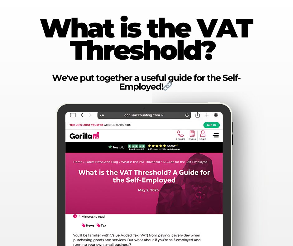 What is the VAT Threshold? We've put together a useful guide for the Self-Employed!🔗

gorillaaccounting.com/blog/what-is-t…
