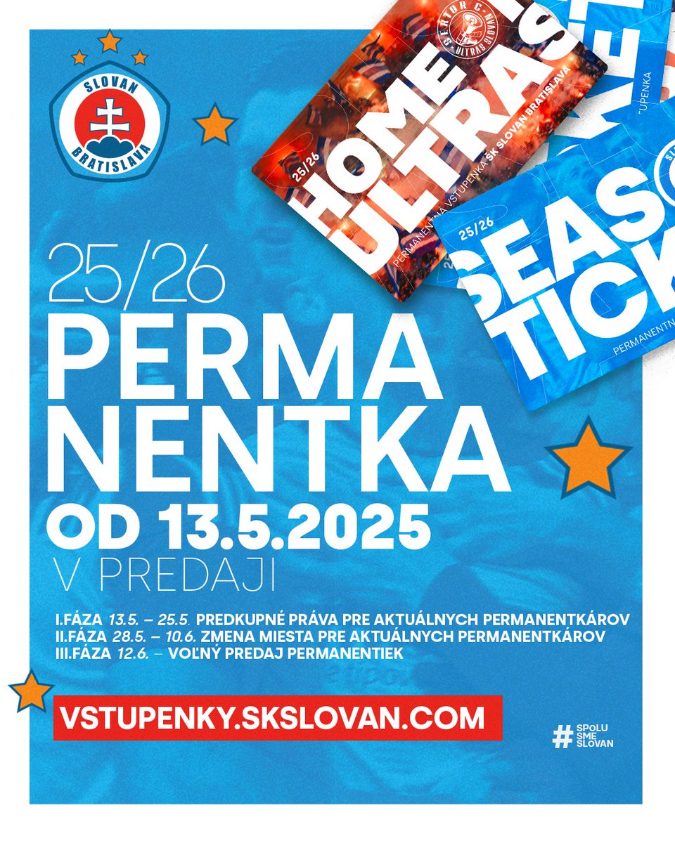 Dnes štartuje predaj permanentiek na novú sezónu 2025/26 skslovan.com/clanok12396-V_…