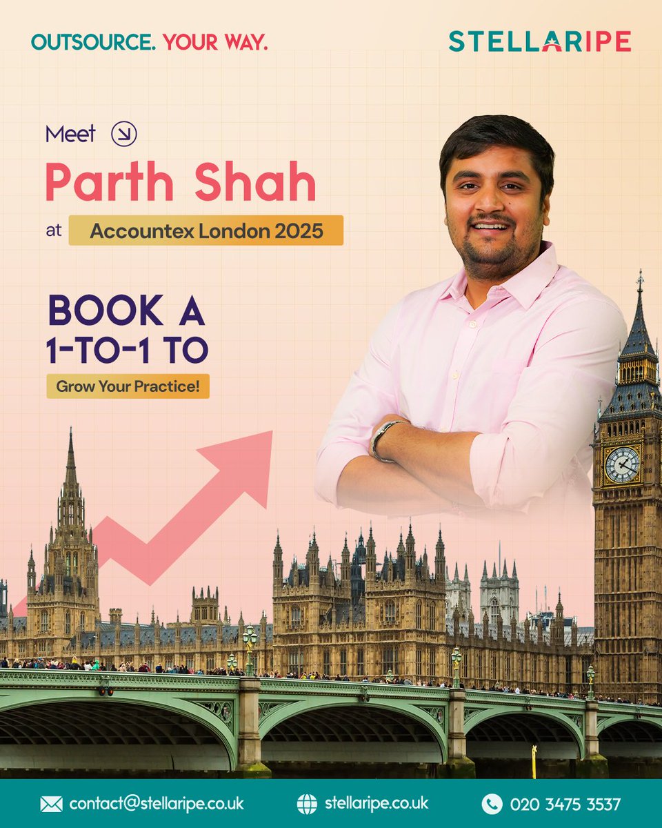 Get the most out of our founder, Parth Shah, in terms of strategies to boost your practice's efficiency at #AccountexLondon 2025 on 14-15 May!

Book your slot now!

#financialanalysis #payrolloutsourcing #bookkeepingoutsourcing #accountantsuk #accountingfirms