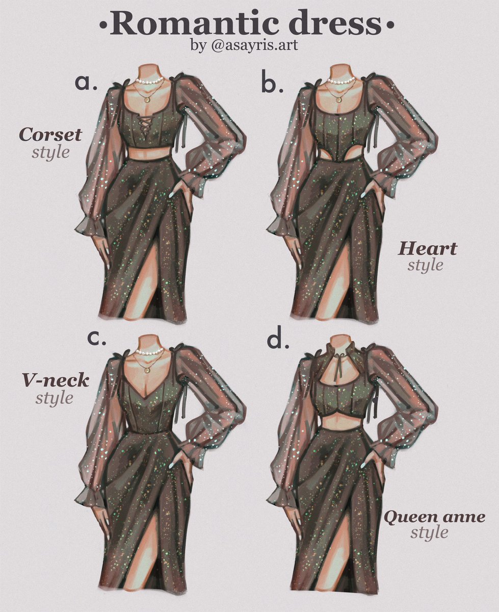 asayris_art's tweet image. Romantic dress ✍🏻✨🌱