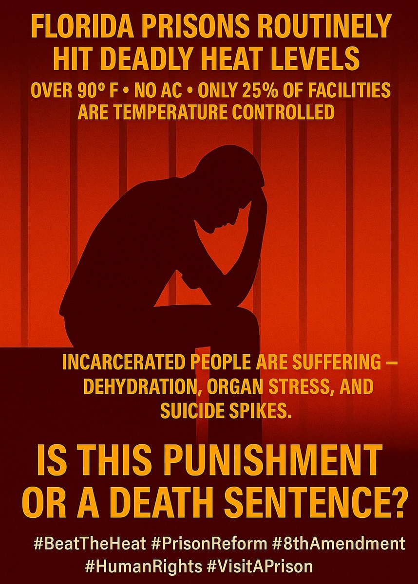 brandy_reform's tweet photo. #WakeUpFlorida #WeAreWatching #RightToSurvive #8thAmendment
#HeatIsTorture #CriminalJusticeReform #BeatTheHeat #VisitAPrison #ReformNow 
#CriminalJusticeReform https://t.co/3DD0IuwtyC