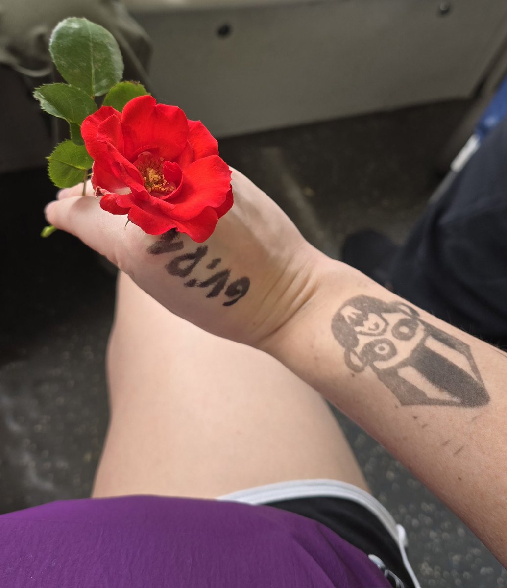 GlitchyGhoul's tweet image. no money left to buy nice ones but I stole one of my towns flower for the band #thinksmart #adapt #poor

(also some nice ghesties stamped me with papa v we love to see it)