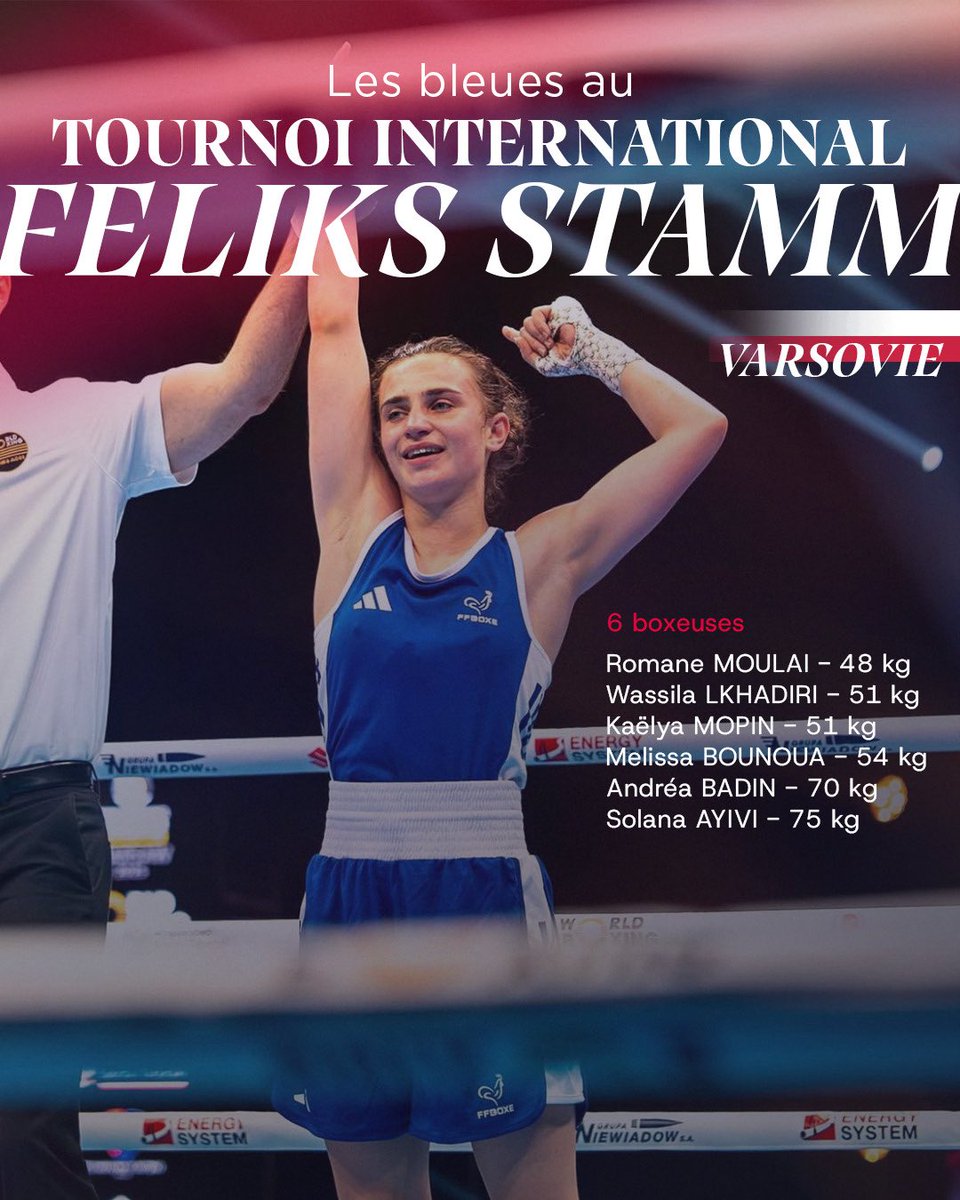 𝐋𝐞𝐬 𝐁𝐥𝐞𝐮𝐞𝐬 𝐚𝐮 𝐅𝐞𝐥𝐢𝐤𝐬 𝐒𝐭𝐚𝐦𝐦 𝐞𝐧 𝐏𝐨𝐥𝐨𝐠𝐧𝐞 !🇵🇱 ⚔️

Le grand tournoi international World Boxing Cup Feliks Stamm a débuté hier pour nos 6 françaises participantes ! 👊

Elles disputent cette compétition relevée avec l’objectif de confirmer les bons