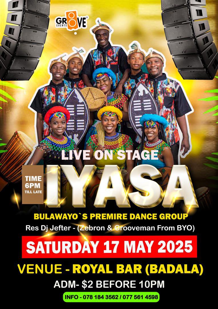 🚨 𝑁𝐸𝑋𝑇 𝑈𝑃 :

What's your Saturday looking like? 🤔 

Ours involves YOU, your friends, and all the best beverages at Royal Badala. (Nyathi) 🤩 

We are live from 6 PM onwards. Bring those good times (and your wallet 😉

See you there ✌️

#IyasaZw