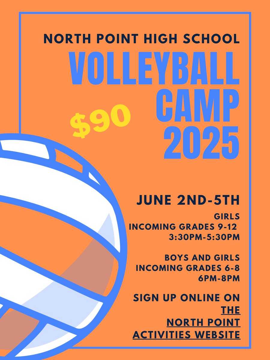 Summer camp will be here soon! Sign up by Friday to guarantee you'll get a T-shirt!
gofan.co/app/school/MO1…