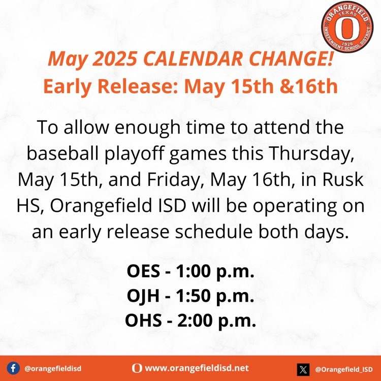 🚨Calendar Change🚨