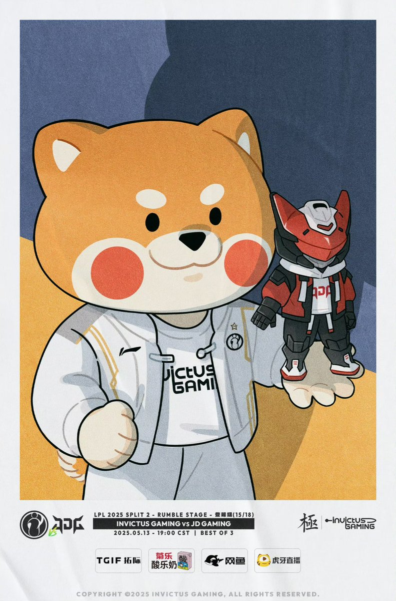 2025 LPL Split 2 Rumble Stage

5.13 iG VS JDG 19:00

Starting Lineup：TheShy、Jiejie、Rookie、GALA、Meiko
Solo Player：Rookie