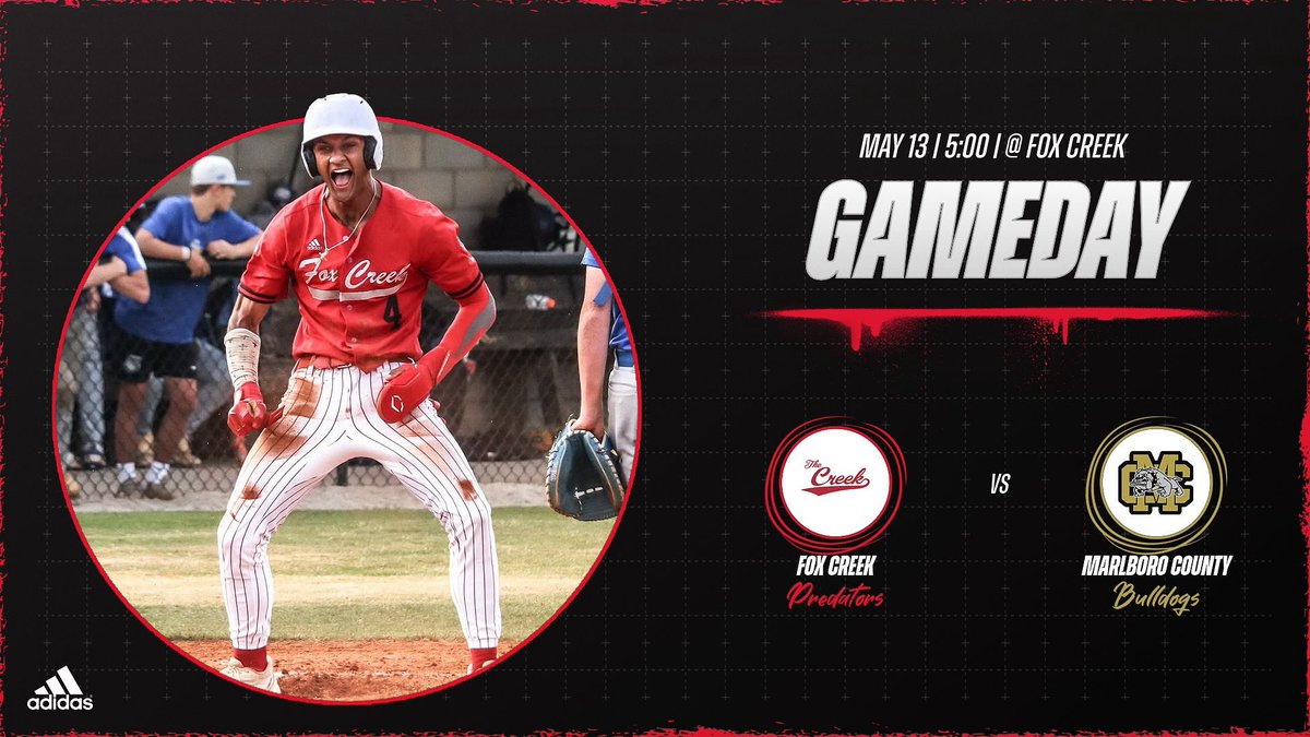 It’s GAMEDAY! Fox Creek will host Marlboro County tonight at 5:00! Admission is $8, no FCHS/Booster Passes will be accepted. #TheCreek