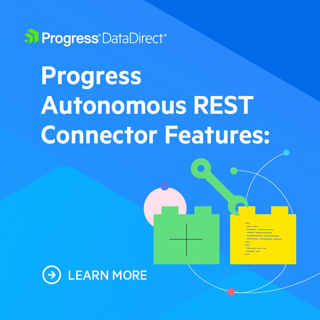 _DataDirect's tweet image. Discover the powerful features of the Progress Autonomous REST Connector – making it easier than ever to connect to REST APIs without custom coding.
👉 Learn more about how it simplifies connectivity, boosts performance, and accelerates integration: prgress.co/4jOgpEb