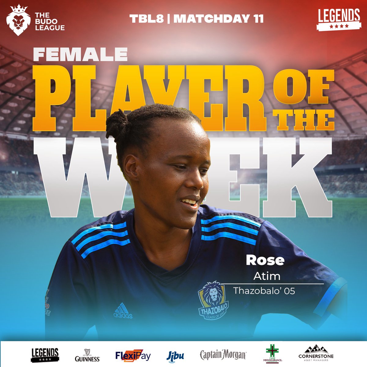 .<a href="/BaloThurso/">ThazoBalo</a>'s Rose Atim is your Female Player of the Week! 🙌🏾

#TBL8 | #FinalBend | #MangoPower