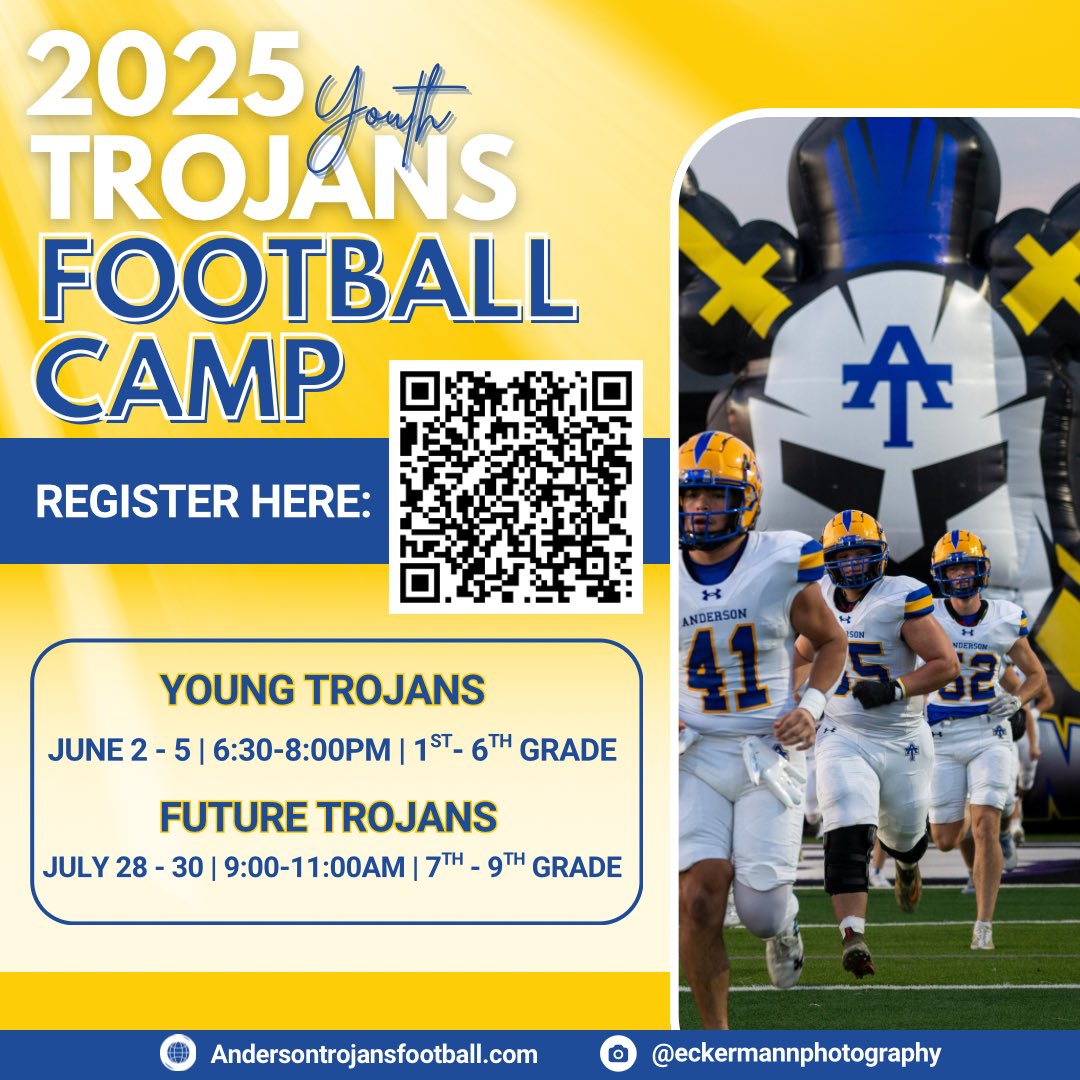 Coach Hatcher (@d_hatcher80) on Twitter photo Camp will be led by current coaches and players. It will be lots of fun. Lots of football skill work and games. They will be taught the fundamentals of football.<a href="/TrojanAnderson/">Anderson Trojans Football</a> <a href="/AISDAthletics/">Austin ISD Athletics</a> <a href="/var_austin/">VAR</a> Camp will be led by current coaches and players. It will be lots of fun. Lots of football skill work and games. They will be taught the fundamentals of football.<a href="/TrojanAnderson/">Anderson Trojans Football</a> <a href="/AISDAthletics/">Austin ISD Athletics</a> <a href="/var_austin/">VAR</a>