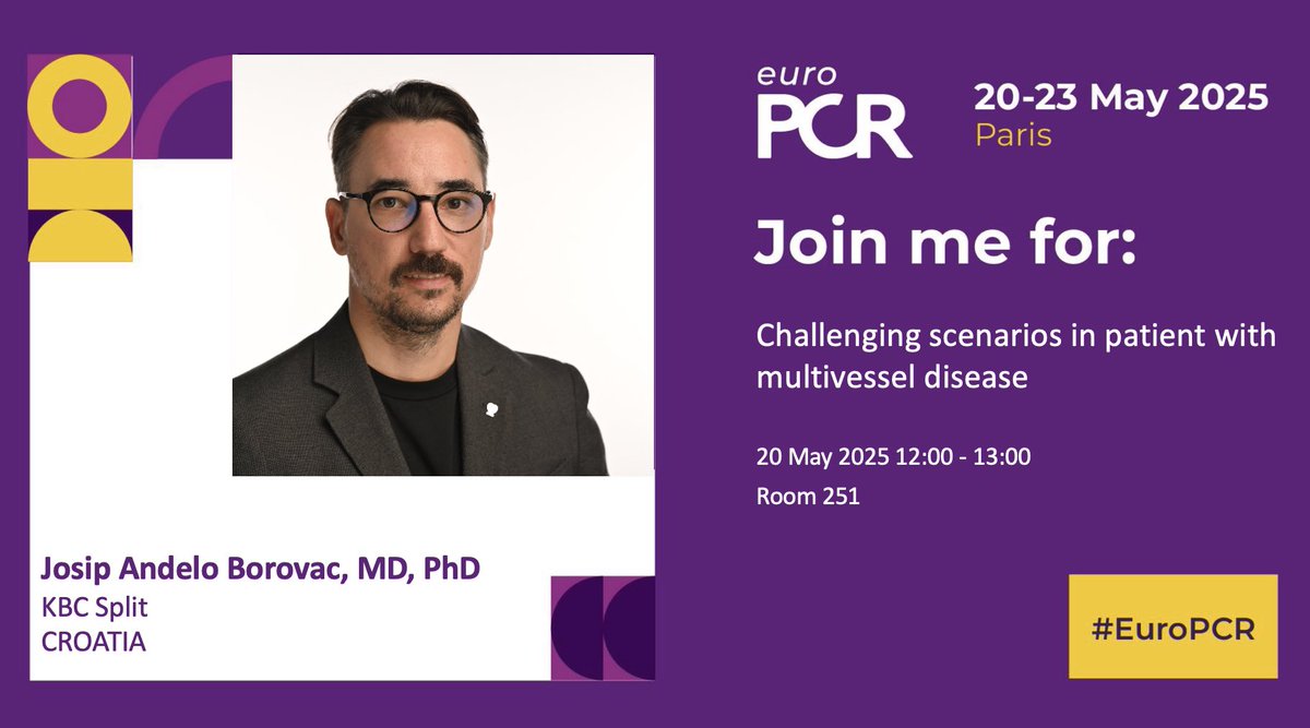 Join me at #EuroPCR2025 <a href="/PCRonline/">PCRonline 🫀</a>