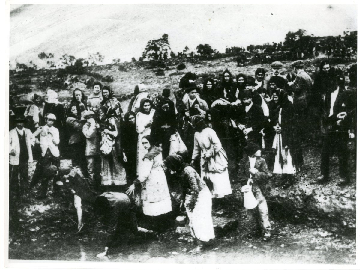 Today is the Feast of Our Lady of Fatima and anniversary of the first apparition. This photograph of a crowd of onlookers was taken on the day of the final apparition and the Miracle of the Sun. See more like this at ecommons.udayton.edu/fatima/