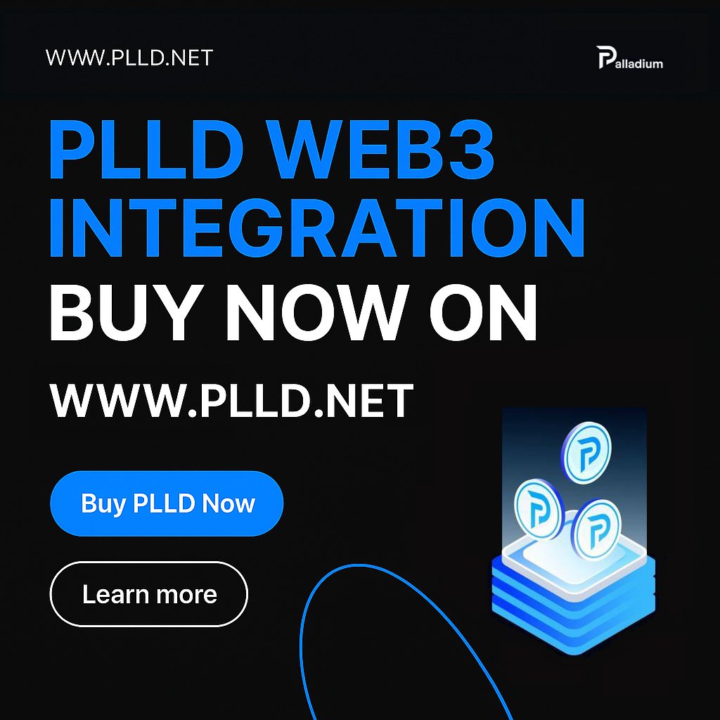 🚀 Web3 Integration Has Landed on PLLD! 🔗

We’re thrilled to announce the release of our Web3 implementation — a major leap forward for the Palladium Network. The very first feature to go live: the Buy Function. That’s right — you can now acquire PLLD tokens directly through our