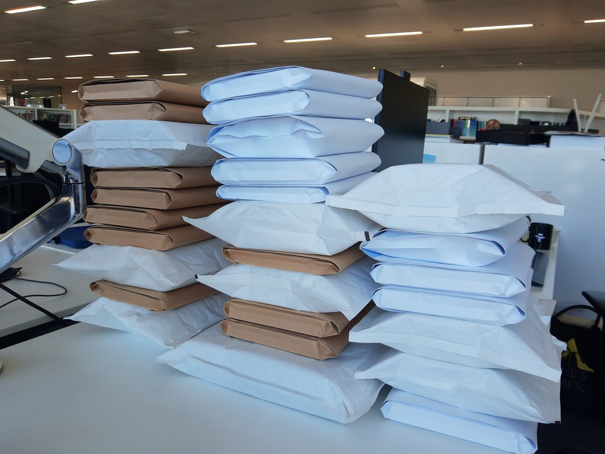 The post-#ProofParty mail out is underway! 📬💌📚