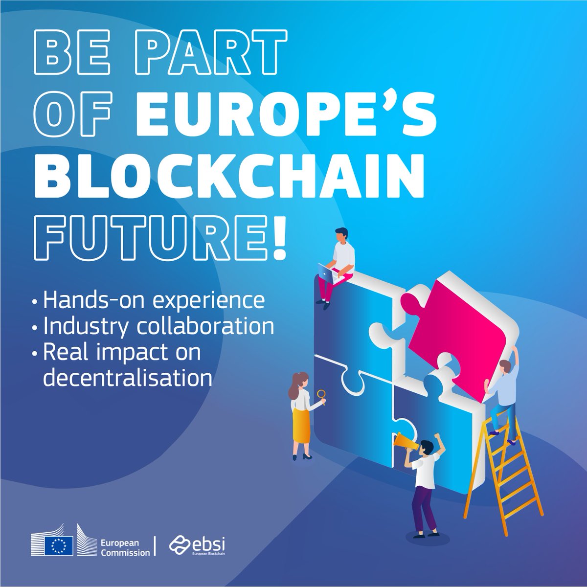 🚀 EBSI is now open source ! But what does this mean for YOU?

💡 Get hands-on with cutting-edge blockchain tech
🤝 Collaborate &amp; shape Europe’s digital future
🔍 Contribute to a more transparent &amp; secure ecosystem

Don’t miss out, new opportunities await!

🌍 Learn more: