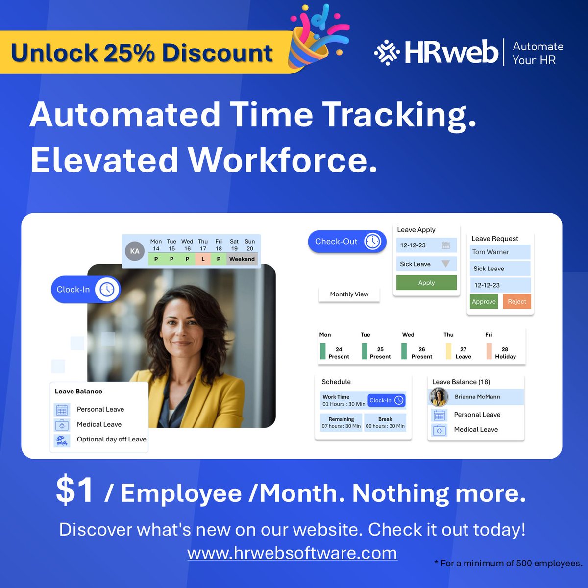 hrwebsoftware's tweet image. Say goodbye to spreadsheets &amp;amp; hello to seamless time tracking with HRweb – the smartest, most affordable HRMS software tailored for small businesses.
👉 Discover more: hrwebsoftware.com

#HRMS #SmallBusinessTools #HRTech #hrweb #TimeTracking #WorkforceManagement #HRSoftware