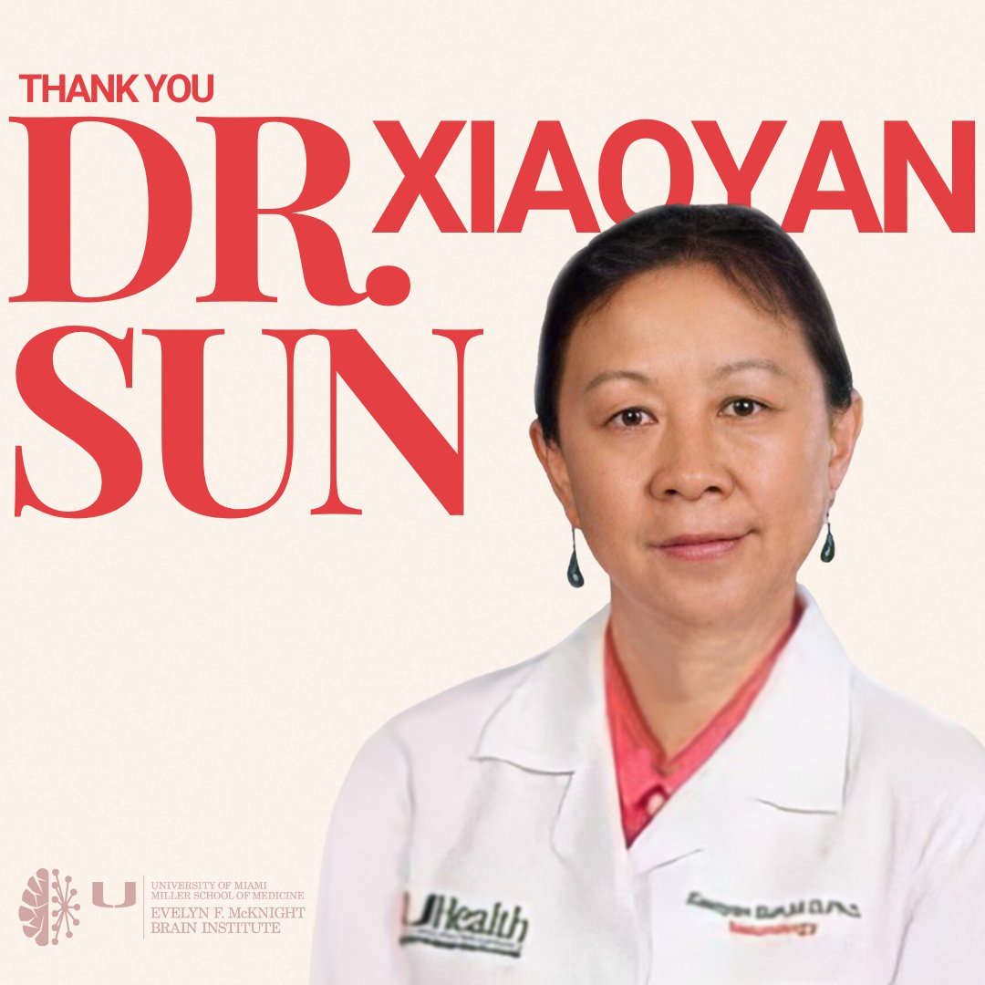 🧠We'd like to thank Dr. Xiaoyan Sun, MD, PhD, Clinical Director at Brain Endowment Bank for her tireless work and contributions to research in brain aging. #aapiheritagemonth #brainhealth @Umiamineuro