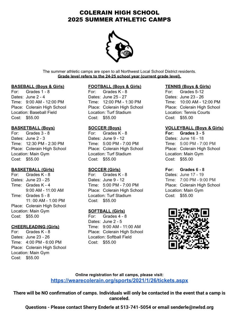 Colerain High School Summer Camps