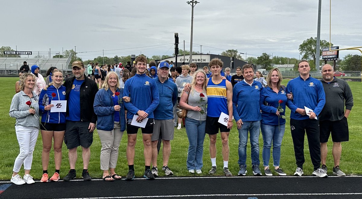 Track and field seniors were recognized last night in the final regular season meet of the year! Thank you seniors and your families for all your hard work and dedication to the program!