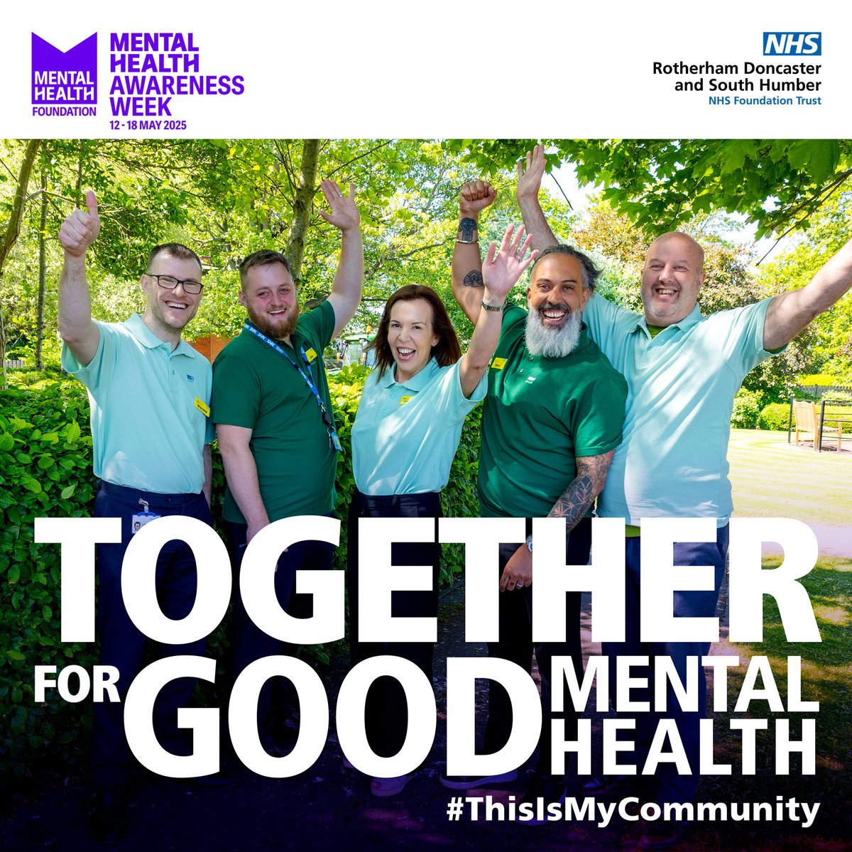 Some of our Executive Team have dressed in green today to mark #MHAW2025 #thisismycommunity   Need mental health support in #Rotherham #Doncaster or #northlincolnshire ? Visit our website rdash.nhs.uk