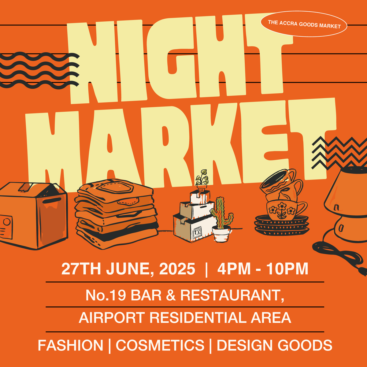We're excited to host a night of food, fashion, drinks, and games at No.19 Bar &amp; Restaurant on June 27th 4pm-10pm. You can enjoy amazing food and beverages from the restaurant whilst shopping from our curated list of merchants. To book a stall, please follow the link in our bio.