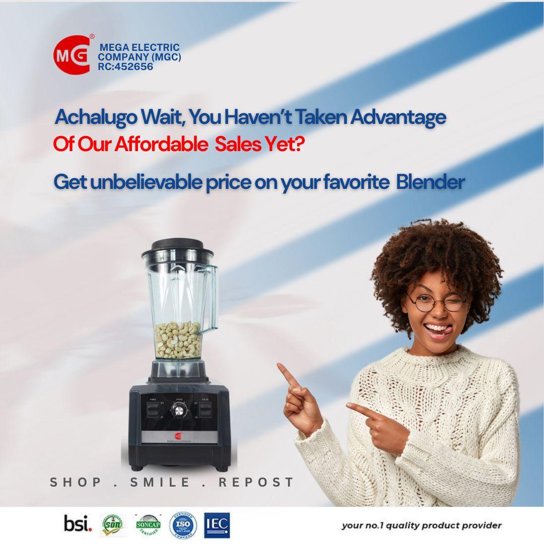 megaelectricmgc's tweet image. Achalugo!  You don&apos;t have to sweat all day in the kitchen when our multifunctional Blender is here
Smoothies, soups and more - blend it all

Don&apos;t forget at affordable price 

Rush now @megaelectricco 
megaelectriccompany.com
#MGC
#qualitytotrust
#Multifunctionalblender
#Blender