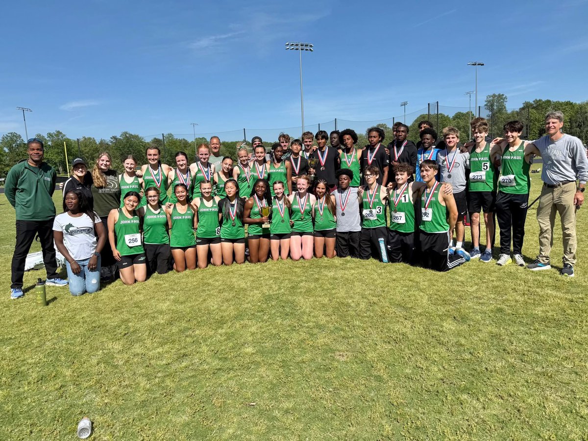 Congratulations to the JP Track and Field Teams who competed in the Virginia State Catholic Track and Field Championships at Paul IV High School this past Saturday, with the Boys Team taking home the Championship and the Girls Team finishing 2nd!