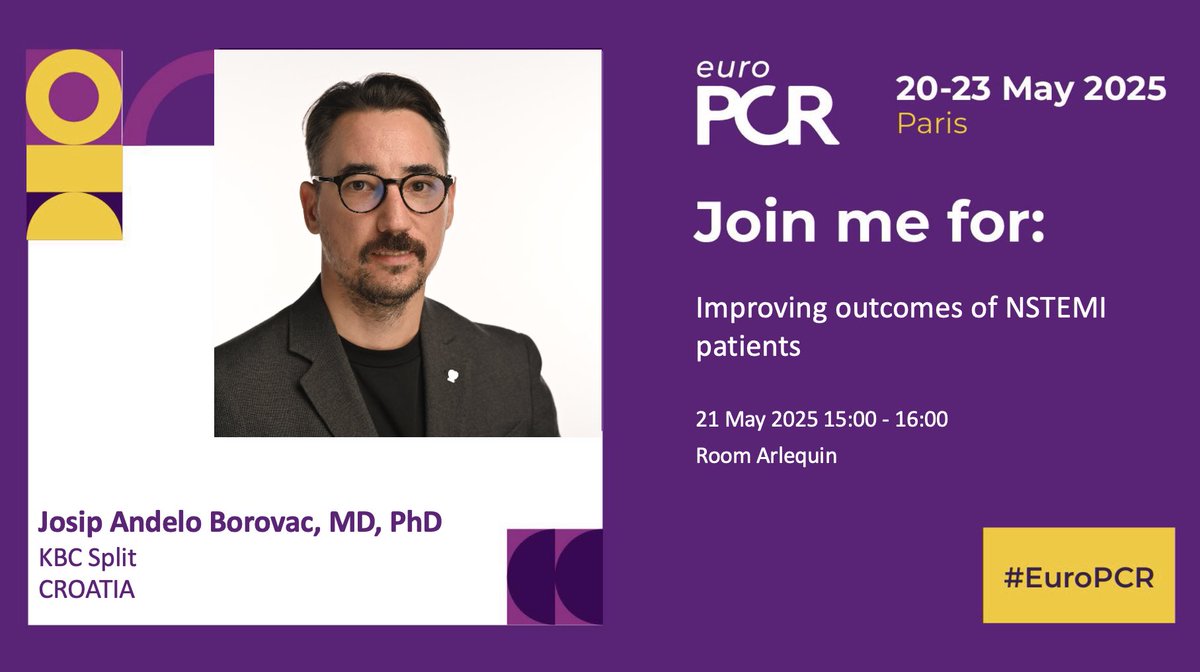 Join me at #EuroPCR2025 <a href="/PCRonline/">PCRonline 🫀</a>