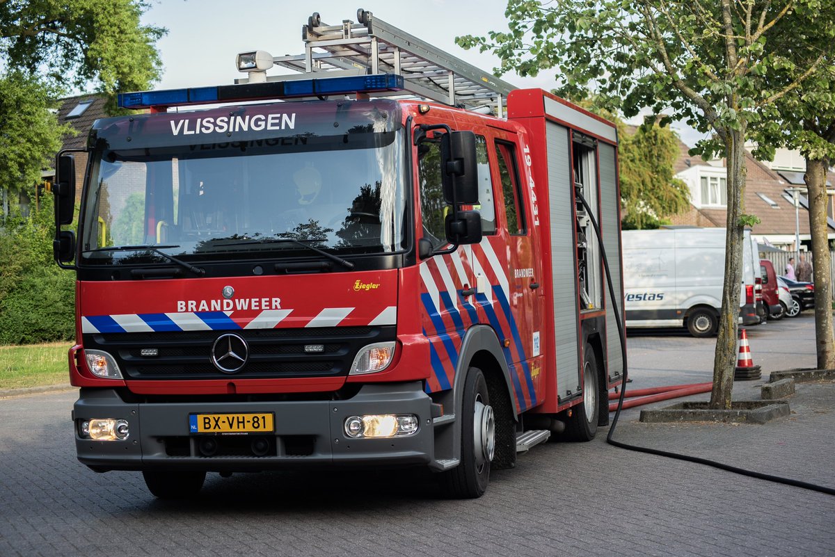 Brandmelding aan Troelstraweg in Vlissingen