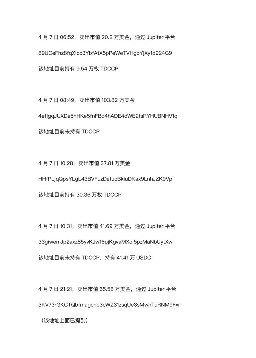 4月8日，唐平凌晨2點電話把我叫醒，說七哥想看TDCCP的砸盤情況報告，她和Thomas不會寫，就請我寫給七哥。